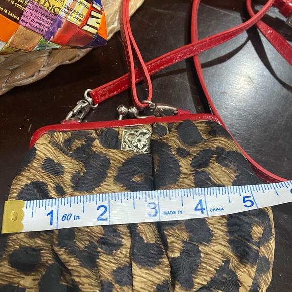 Brighton~4x5 Animal print purse with red strap. Matches my jacket that’s posted - Picture 12 of 12